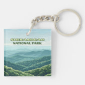 Shenandoah National Park Virginia Blue Ridge Retro Sleutelhanger (Achterkant)