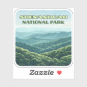 Shenandoah National Park Virginia Blue Ridge Retro Sticker (Vel)