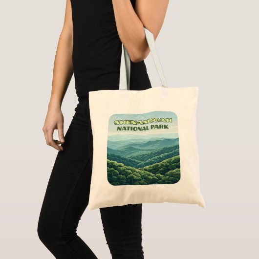 Shenandoah National Park Virginia Blue Ridge Retro Tote Bag (Voorkant (product))