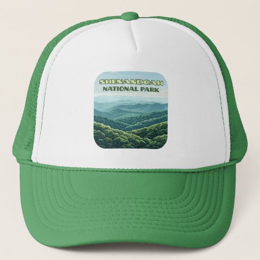 Shenandoah National Park Virginia Blue Ridge Retro Trucker Pet (Voorkant)