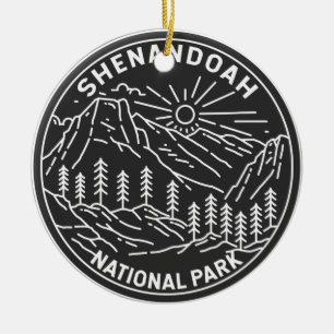 Shenandoah National Park Virginia Monoline Keramisch Ornament