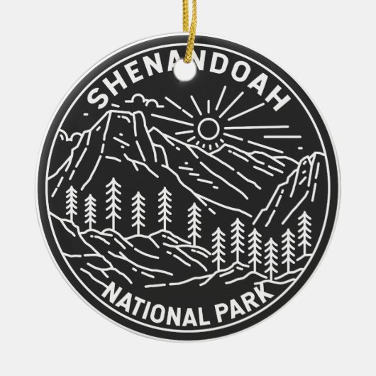 Shenandoah National Park Virginia Monoline Keramisch Ornament (Voorkant)
