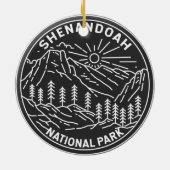 Shenandoah National Park Virginia Monoline Keramisch Ornament (Achterkant)