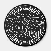 Shenandoah National Park Virginia Monoline Magneet (Voorkant)