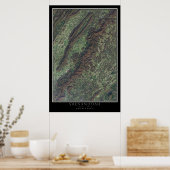 Shenandoah National Park Virginia Satellite Poster (Keuken)