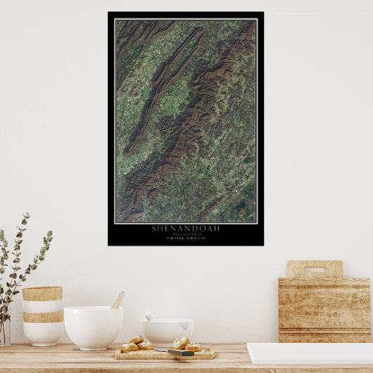 Shenandoah National Park Virginia Satellite Poster (Keuken)