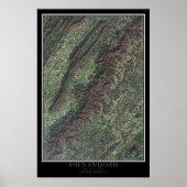 Shenandoah National Park Virginia Satellite Poster (Voorkant)