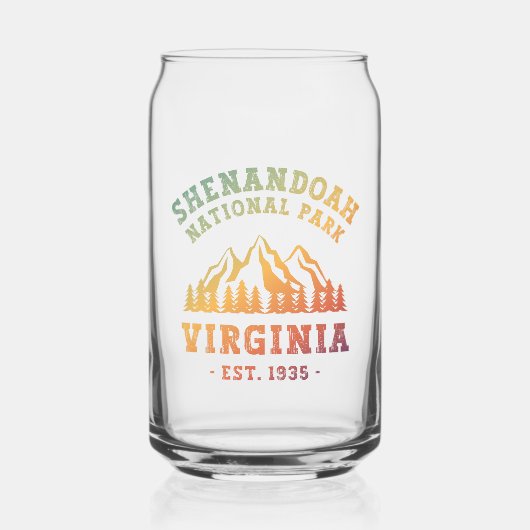 Shenandoah National Park Virginia USA Blikvorm Glas (Voorkant)