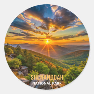 Shenandoah National Park Virginia USA Ronde Sticker