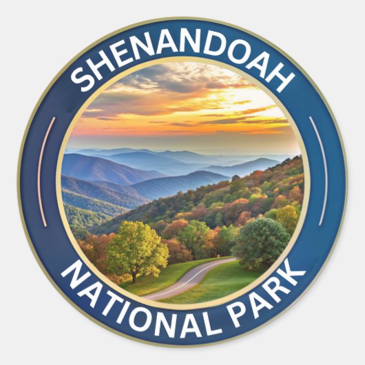 Shenandoah National Park Virginia USA Ronde Sticker (Voorkant)