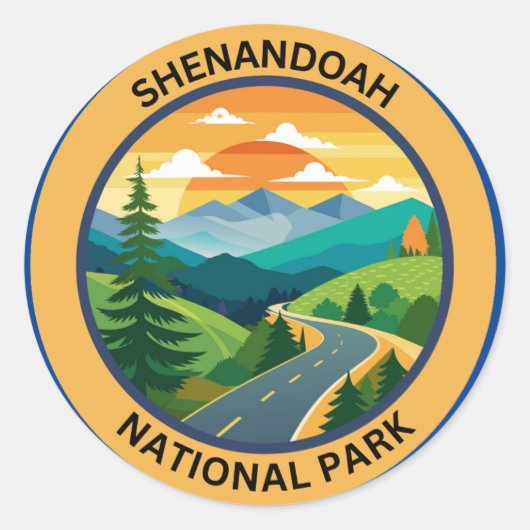Shenandoah National Park Virginia USA Ronde Sticker (Voorkant)