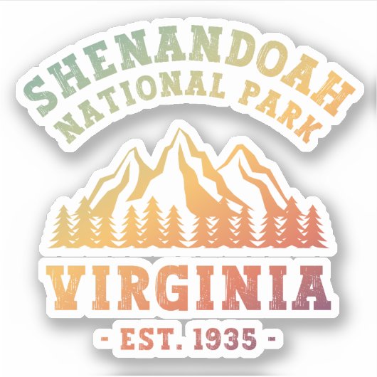 Shenandoah National Park Virginia USA Sticker (Voorkant)