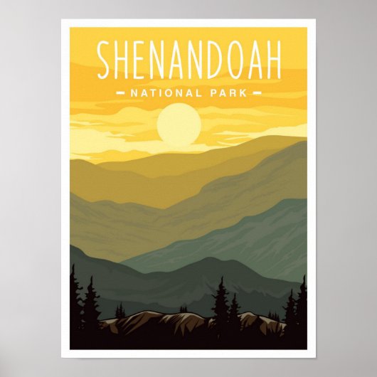 Shenandoah National Park Virginia USA Travel Poster (Voorkant)