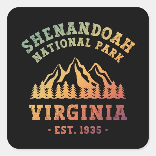 Shenandoah National Park Virginia USA Vierkante Sticker (Voorkant)