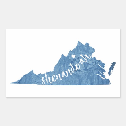 Shenandoah National Park Virginia Wood Grain Rechthoekige Sticker (Voorkant)