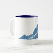 Shenandoah National Park Virginia Wood Grain Tweekleurige Koffiemok (Voorkant links)