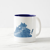 Shenandoah National Park Virginia Wood Grain Tweekleurige Koffiemok (Voorkant rechts)