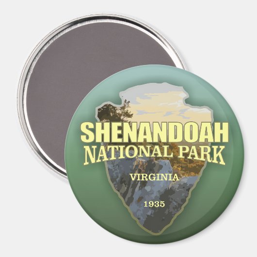 Shenandoah NP (pijlpunt) Magneet (Voorkant / Achterkant)