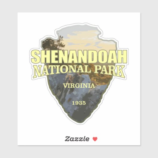 Shenandoah NP (pijlpunt) Sticker (Vel)