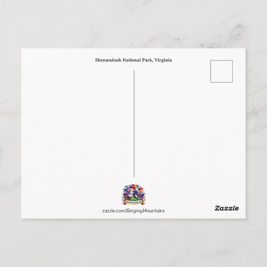 Shenandoah Park Forest Bridge Spreuken Schrift Briefkaart (Achterkant)