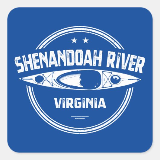 Shenandoah River, Virginia Vierkante Sticker (Voorkant)