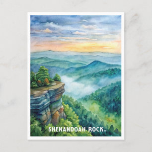Shenandoah Rock National Park Aquarel Schilderij Briefkaart