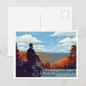 Shenandoah Skyline Drive Herfst Kunst Briefkaart (Voorkant / Achterkant)