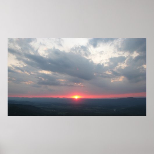 Shenandoah Valley Sunset Poster (Voorkant)