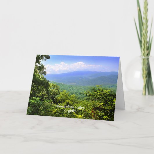 Shenandoah Valley, Virginia Kaart (Voorkant)