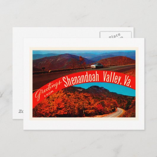 Shenandoah Valley Virginia VA  Briefkaart- Briefkaart (Voorkant / Achterkant)