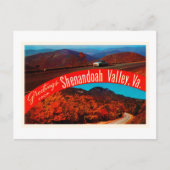 Shenandoah Valley Virginia VA  Briefkaart- Briefkaart (Voorkant)