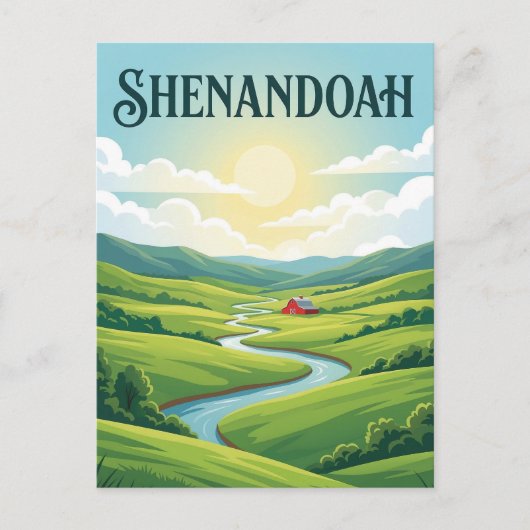 Shenandoahvallei Briefkaart (Voorkant)