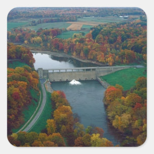Shenango River Lake Dam Vierkante Sticker