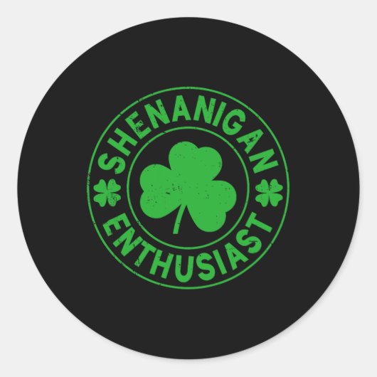Shenanigan Enthusiast Ronde Sticker (Voorkant)