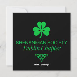 Shenanigan Society Dublin Chapter Vintage Heritage Kaart