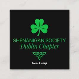Shenanigan Society Dublin Hoofdstuk Vintage Erfgoe Vierkante Visitekaartje