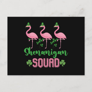 Shenanigan Squad Flamingo Kabouter St Patrick's  Briefkaart