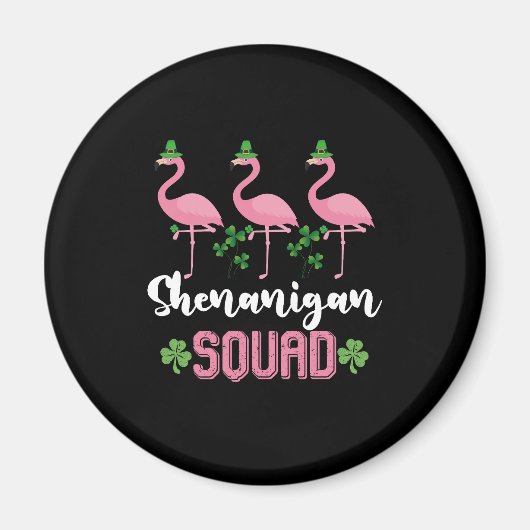 Shenanigan Squad Flamingo Kabouter St. Patrick's Magneet (Voorkant)