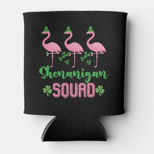 Shenanigan Squad Flamingo Leprechaun St Patrick's Blikjeskoeler (Voorkant)