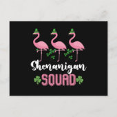Shenanigan Squad Flamingo Leprechaun St Patrick's Briefkaart (Voorkant)