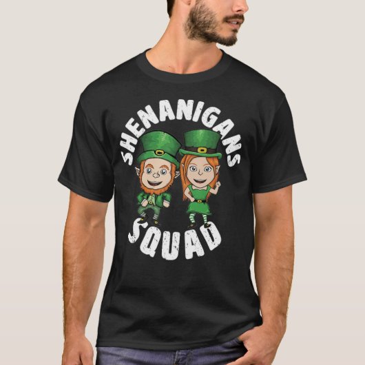 Shenanigan Squad Funny St Patricks Day Drink T-shirt (Voorkant)