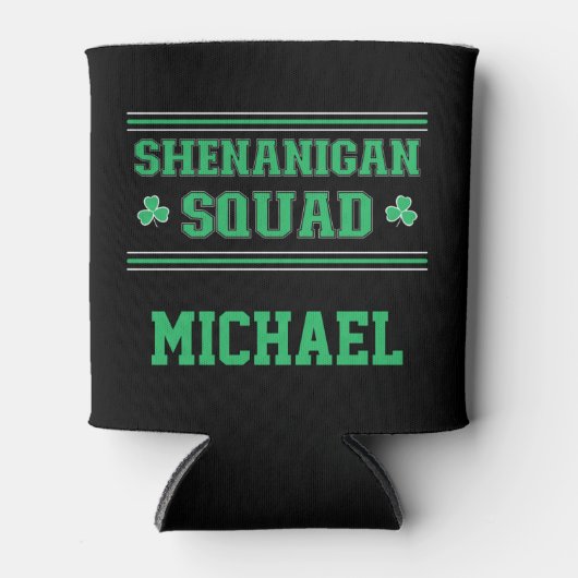 Shenanigan Squad - Persoonlijke St. Patrick's Day Blikjeskoeler (Voorkant)