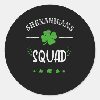 Shenanigan Squad St Patrick Day Gnomes Proud Irish Ronde Sticker