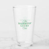 Shenanigan St. Patrick Familie Naam Glas (Achterkant)