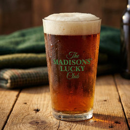 Shenanigan St. Patrick Familie Naam Glas