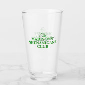 Shenanigan St. Patrick Familie Naam Glas (Achterkant)