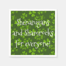 Shenanigans and Shamrocks Pattern St Patrick's Day