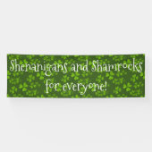 Shenanigans and Shamrocks Pattern St Patrick's Day Spandoek (Horizontaal)
