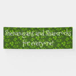 Shenanigans and Shamrocks Pattern St Patrick's Day Spandoek