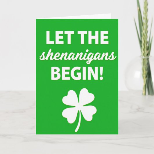 Shenanigans Begin Groot Kaart (Voorkant)
